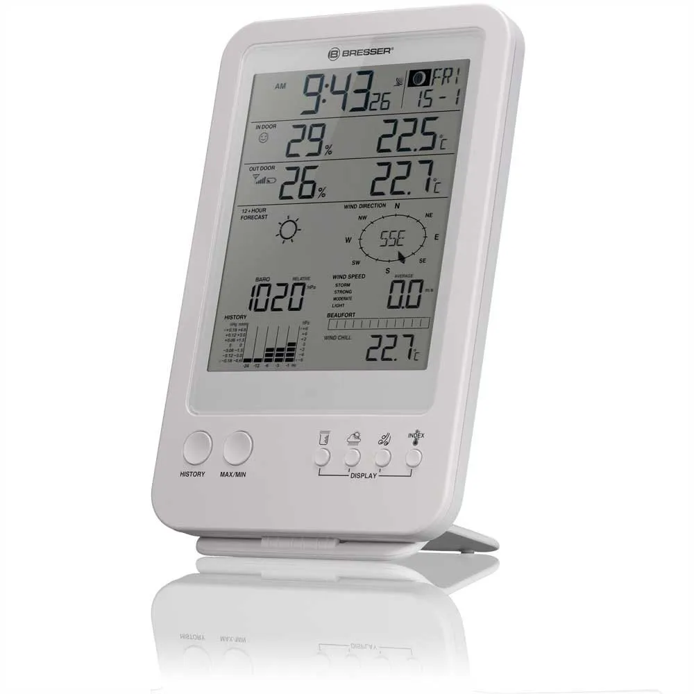Bresser 7002511 5 Wetterstation, White, One Size, EU Plug 220V Bresser 7002511 5 Wetterstation, White, One Size, EU Plug 220V