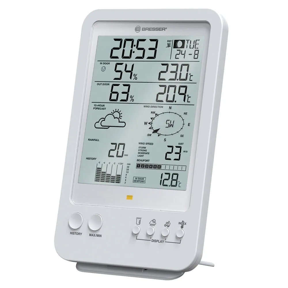 Bresser 7002511 Wetterstationsanzeige, White, One Size Bresser 7002511 Wetterstationsanzeige, White, One Size