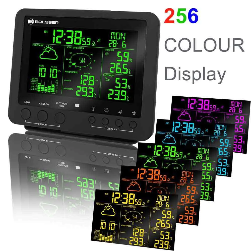 Bresser 7002520 Wetterstationsanzeige, Black, One Size Bresser 7002520 Wetterstationsanzeige, Black, One Size