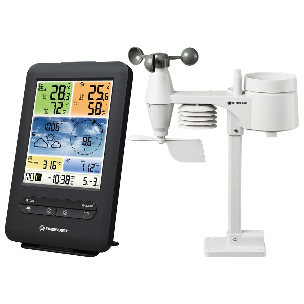 Bresser 7002585 Wetterstation, Black / white, One Size, EU Plug 220V Bresser 7002585 Wetterstation, Black / white, One Size, EU Plug 220V