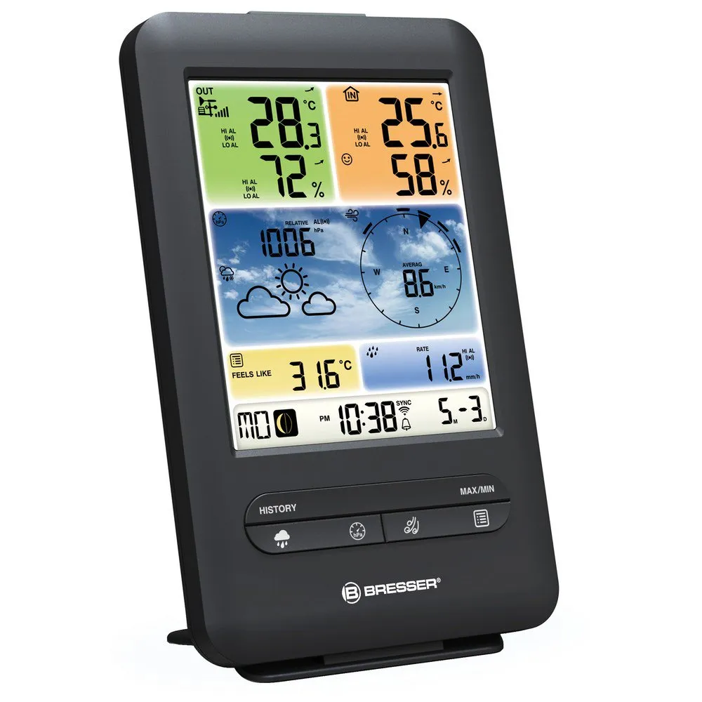 Bresser 7002585 Wetterstation, Black / white, One Size, EU Plug 220V Bresser 7002585 Wetterstation, Black / white, One Size, EU Plug 220V