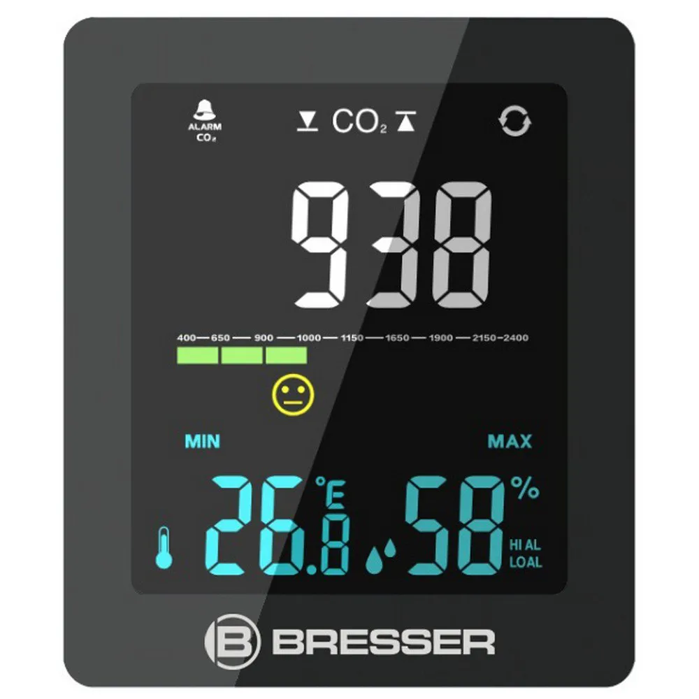 Bresser 7004020 Cm3000 Co2-messgerät, Black, One Size Bresser 7004020 Cm3000 Co2-messgerät, Black, One Size