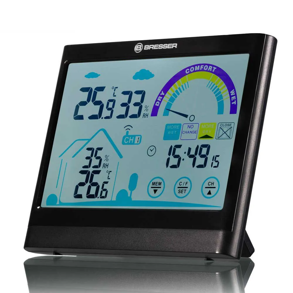 Bresser 7007402 Thermometer Und Hygrometer, Black, One Size Bresser 7007402 Thermometer Und Hygrometer, Black, One Size
