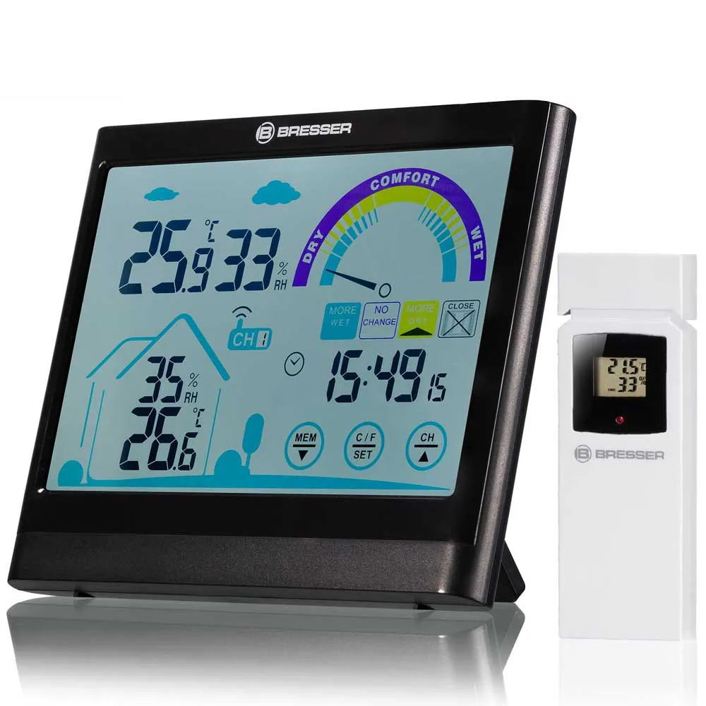 Bresser 7007402 Thermometer Und Hygrometer, Black, One Size Bresser 7007402 Thermometer Und Hygrometer, Black, One Size