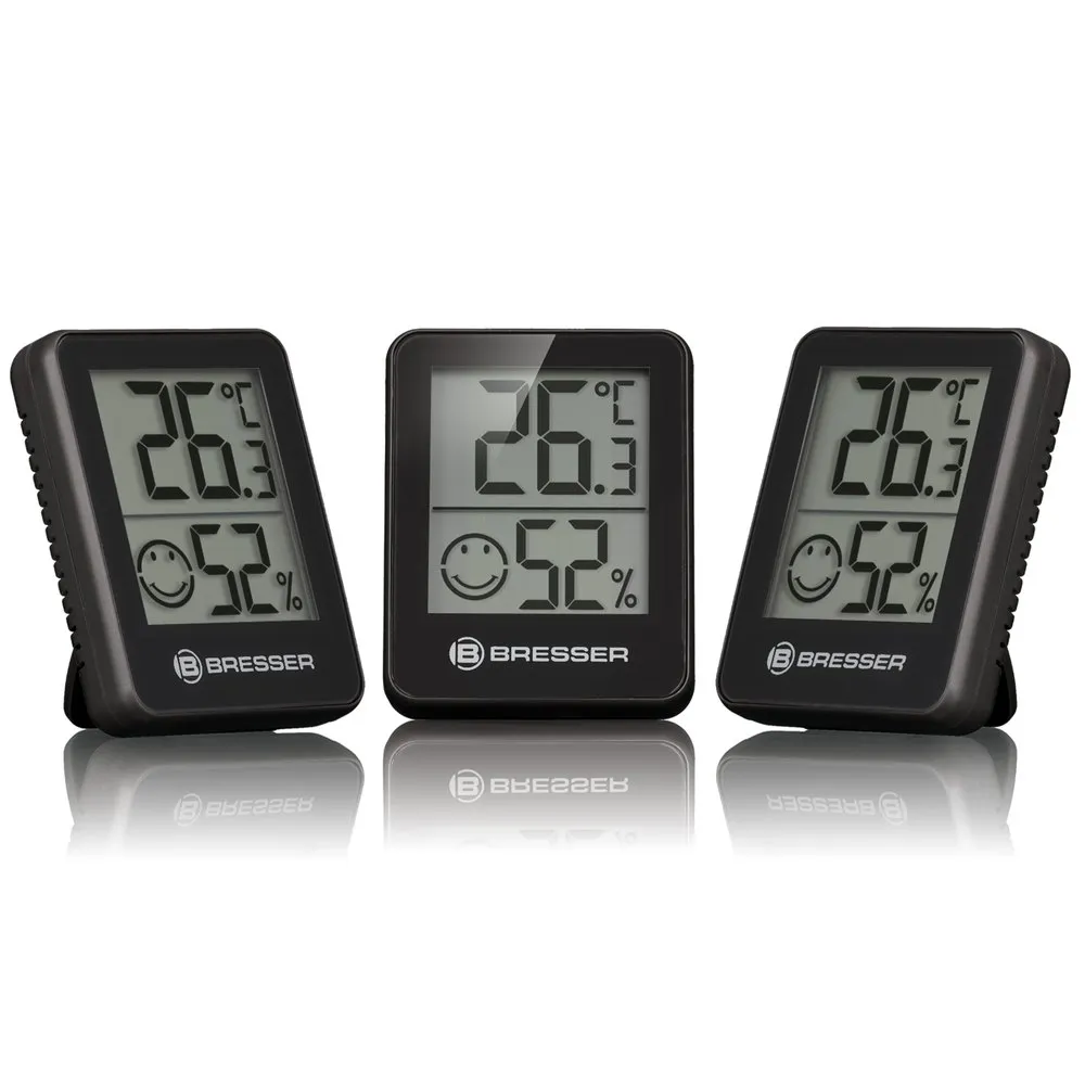 Bresser Climatemp Thermometer Und Hygrometer 3 Einheiten, Black, One Size Bresser Climatemp Thermometer Und Hygrometer 3 Einheiten, Black, One Size