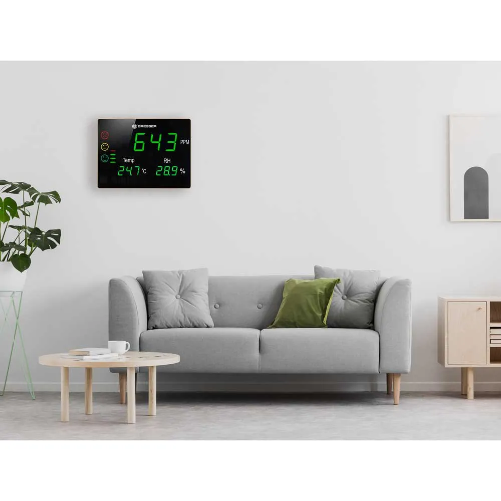 Bresser Co2-messgerät Lächelnde Ampel Extra Großes Led-display, Black / white, One Size Bresser Co2-messgerät Lächelnde Ampel Extra Großes Led-display, Black / white, One Size