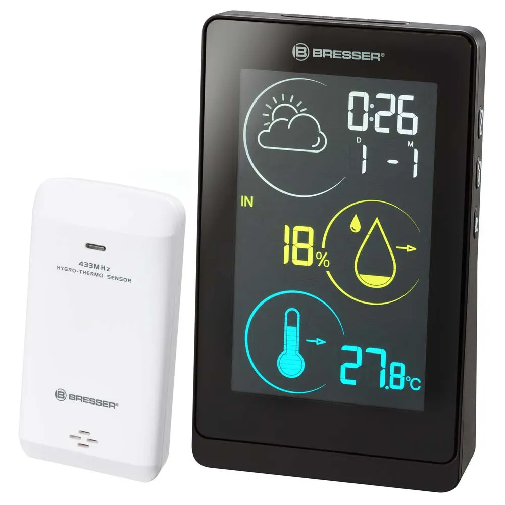 Bresser Meteo H Wetterstation, White / black, One Size Bresser Meteo H Wetterstation, White / black, One Size