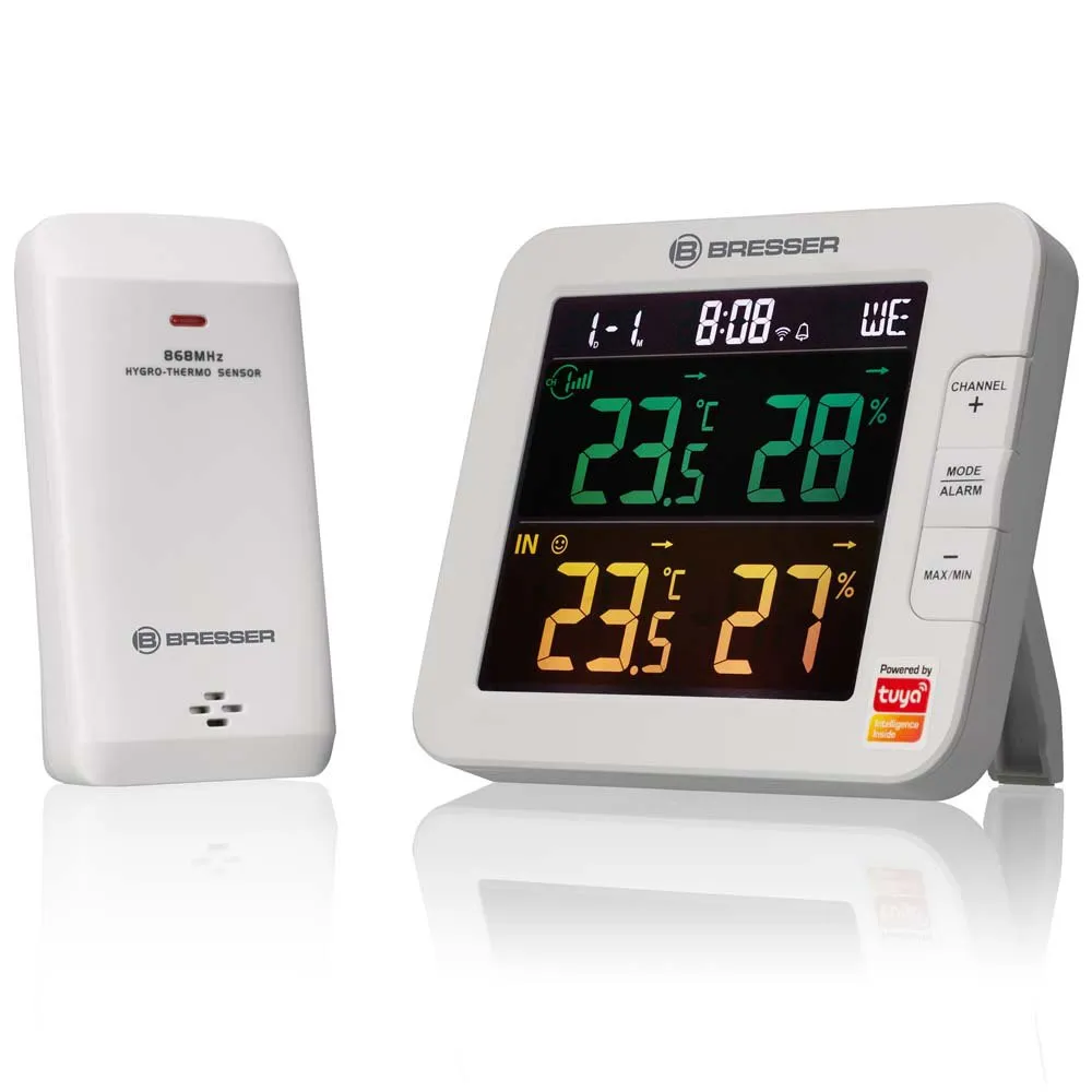Bresser Meteo Tuya Smart Thermometer Und Hygrometer, White, One Size Bresser Meteo Tuya Smart Thermometer Und Hygrometer, White, One Size