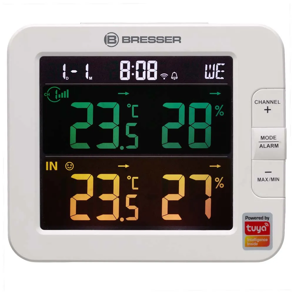Bresser Meteo Tuya Smart Thermometer Und Hygrometer, White, One Size Bresser Meteo Tuya Smart Thermometer Und Hygrometer, White, One Size