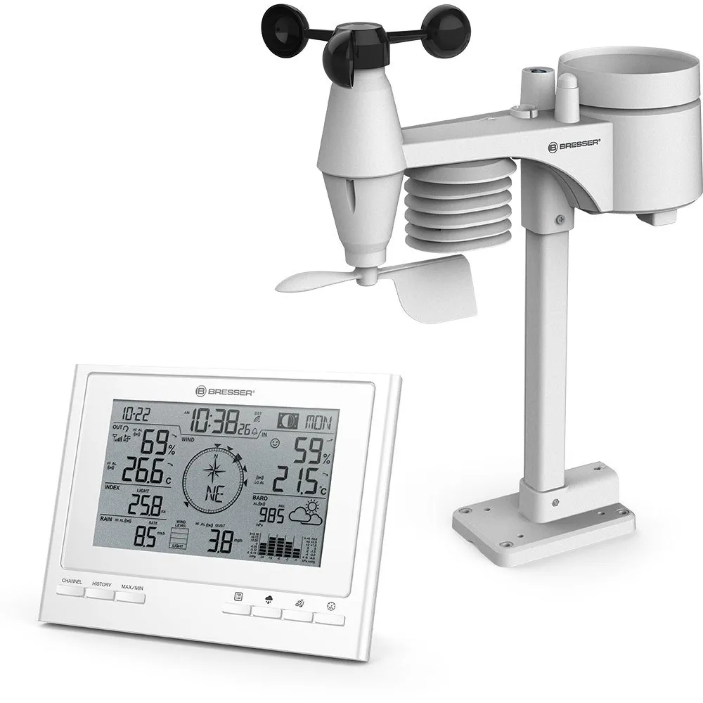 Bresser Meteo Wifi 7 In 1 Climatescout Rc Wetterstation, White, One Size, EU Plug 220V Bresser Meteo Wifi 7 In 1 Climatescout Rc Wetterstation, White, One Size, EU Plug 220V