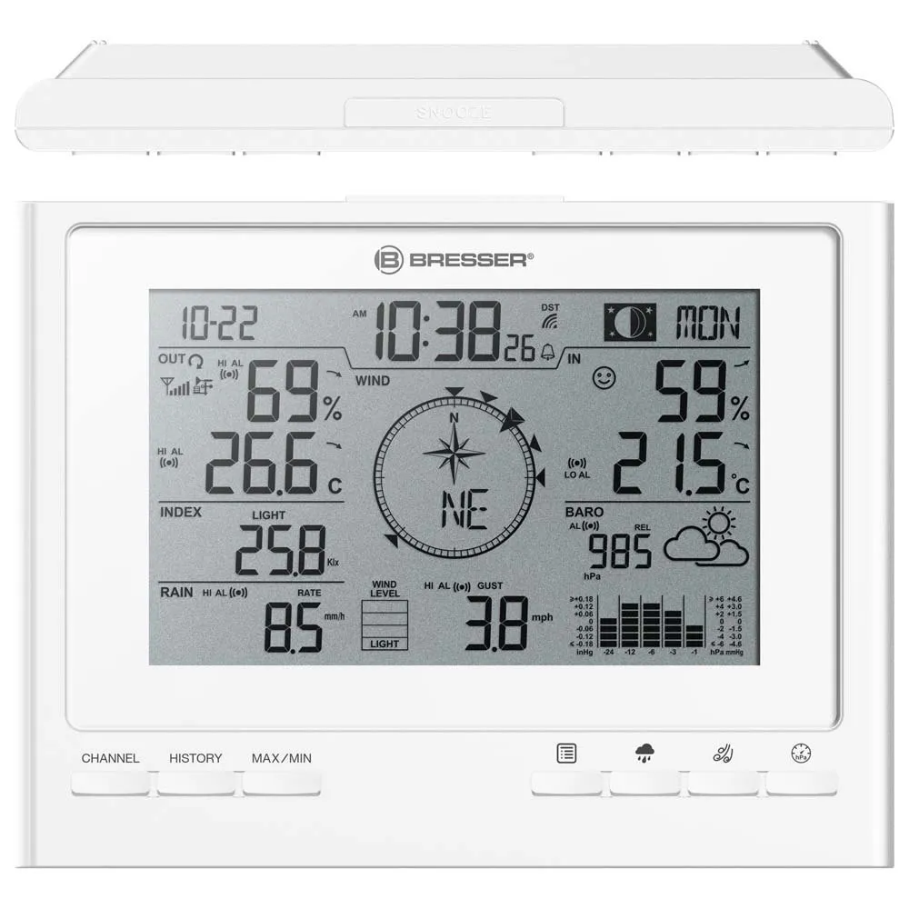 Bresser Meteo Wifi 7 In 1 Climatescout Rc Wetterstation, White, One Size, EU Plug 220V Bresser Meteo Wifi 7 In 1 Climatescout Rc Wetterstation, White, One Size, EU Plug 220V