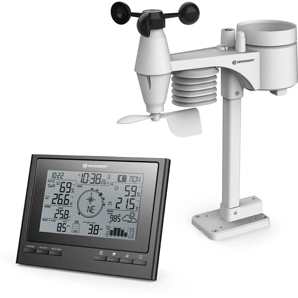 Bresser Meteo Wifi 7 In 1 Climatescout Rc Wetterstation, White, One Size, EU Plug 220V Bresser Meteo Wifi 7 In 1 Climatescout Rc Wetterstation, White, One Size, EU Plug 220V