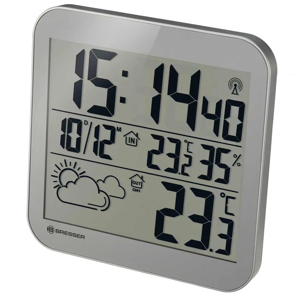 Bresser Mytime Wetteruhr, Silver, One Size Bresser Mytime Wetteruhr, Silver, One Size