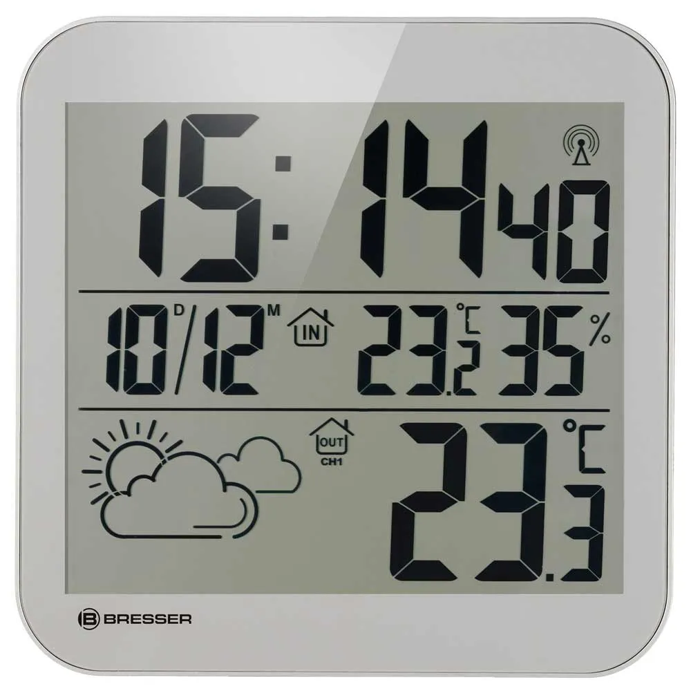 Bresser Mytime Wetteruhr, Silver, One Size Bresser Mytime Wetteruhr, Silver, One Size