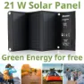 Bresser Solar Usb Dc Output Mobile 21w Ladegerät, Black / grey, One Size
