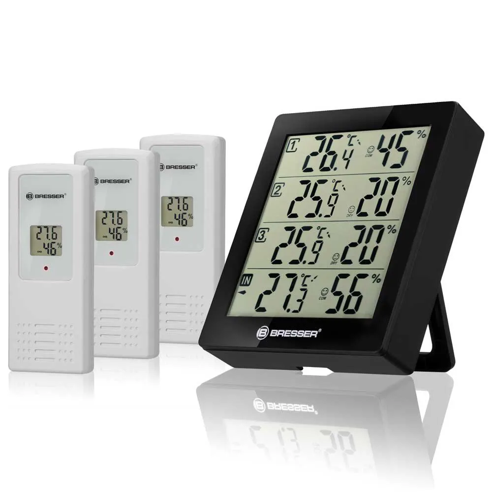 Bresser Temeo Higro Quadro 4 Wetterstation 3 Einheiten Bresser Temeo Higro Quadro 4 Wetterstation 3 Einheiten