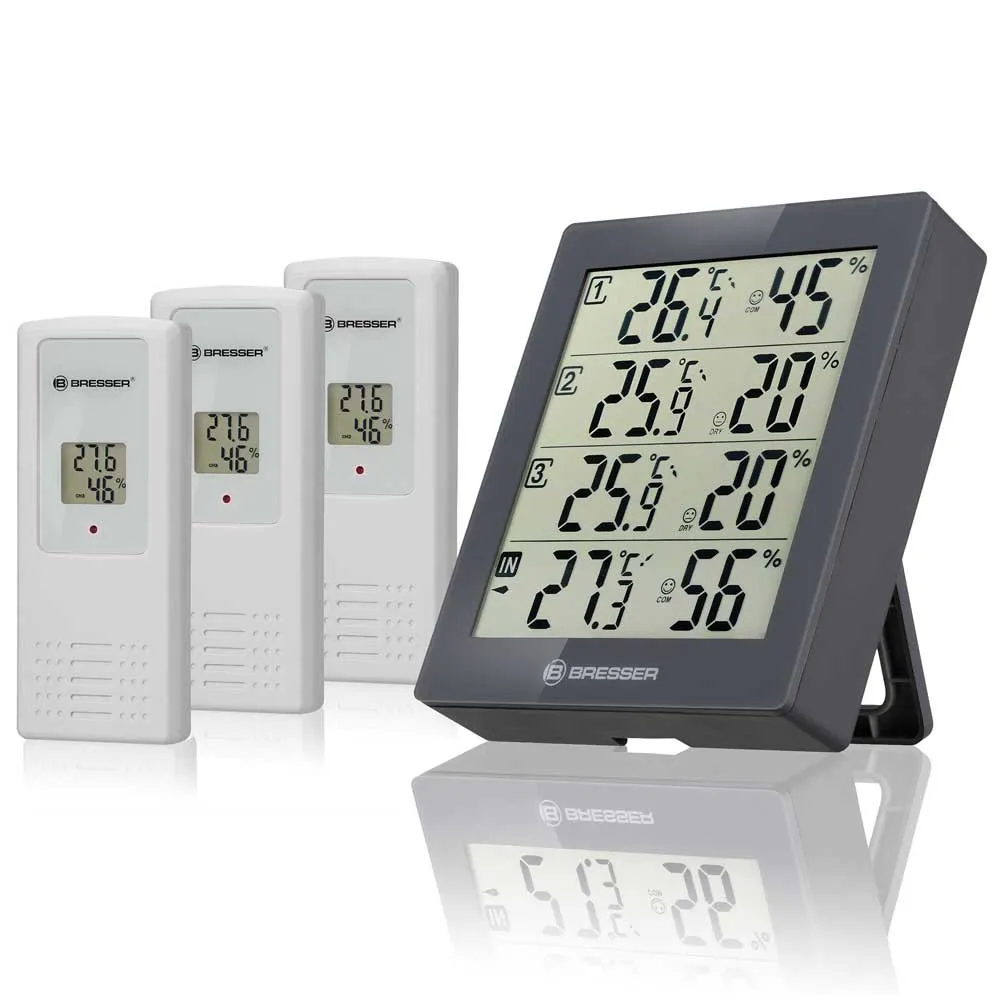 Bresser Temeo Higro Quadro 4 Wetterstation 3 Einheiten Bresser Temeo Higro Quadro 4 Wetterstation 3 Einheiten