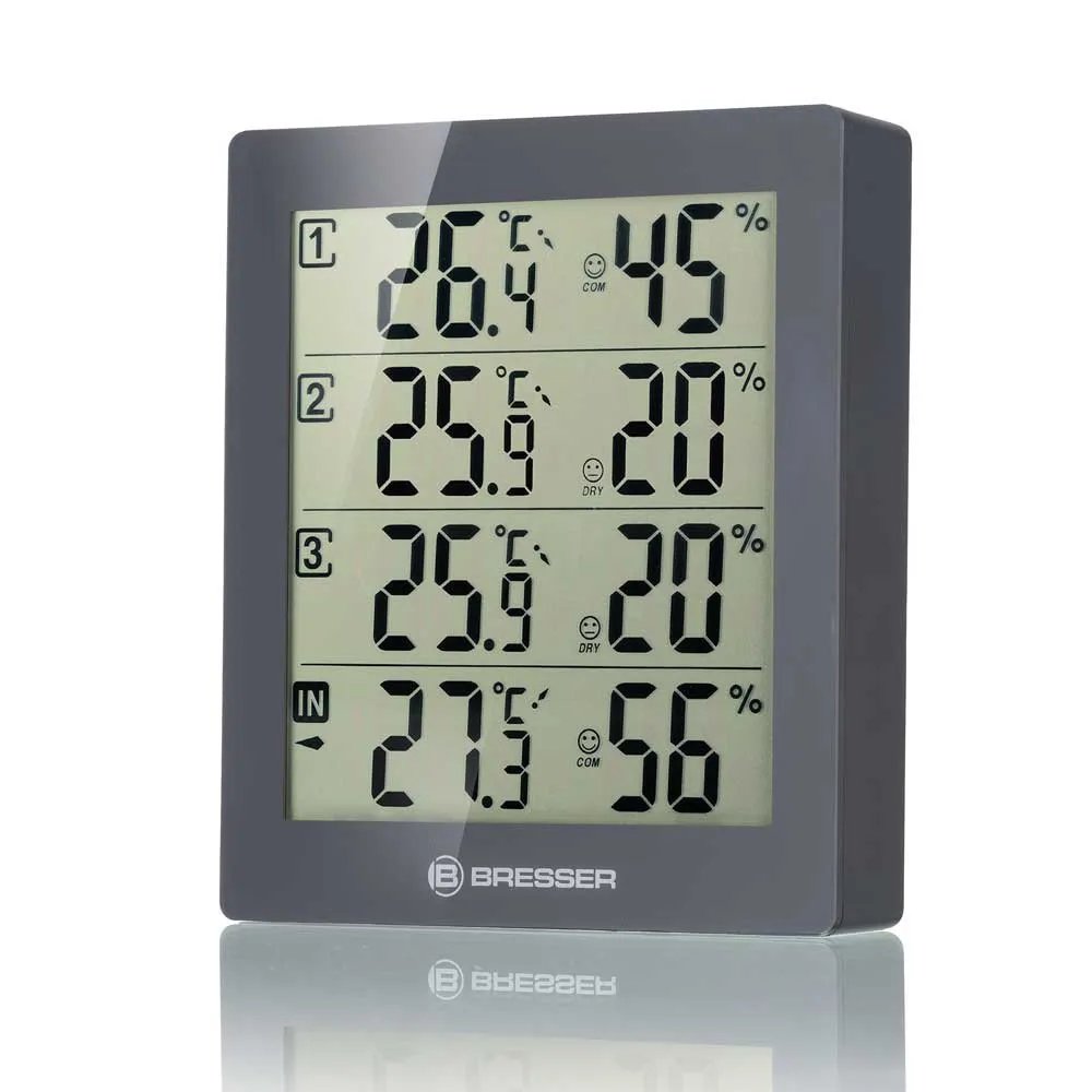 Bresser Temeo Higro Quadro 4 Wetterstation 3 Einheiten Bresser Temeo Higro Quadro 4 Wetterstation 3 Einheiten