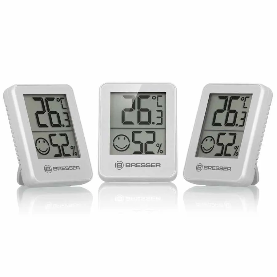 Bresser Temeo Thermometer Und Hygrometer 3 Einheiten, White, One Size