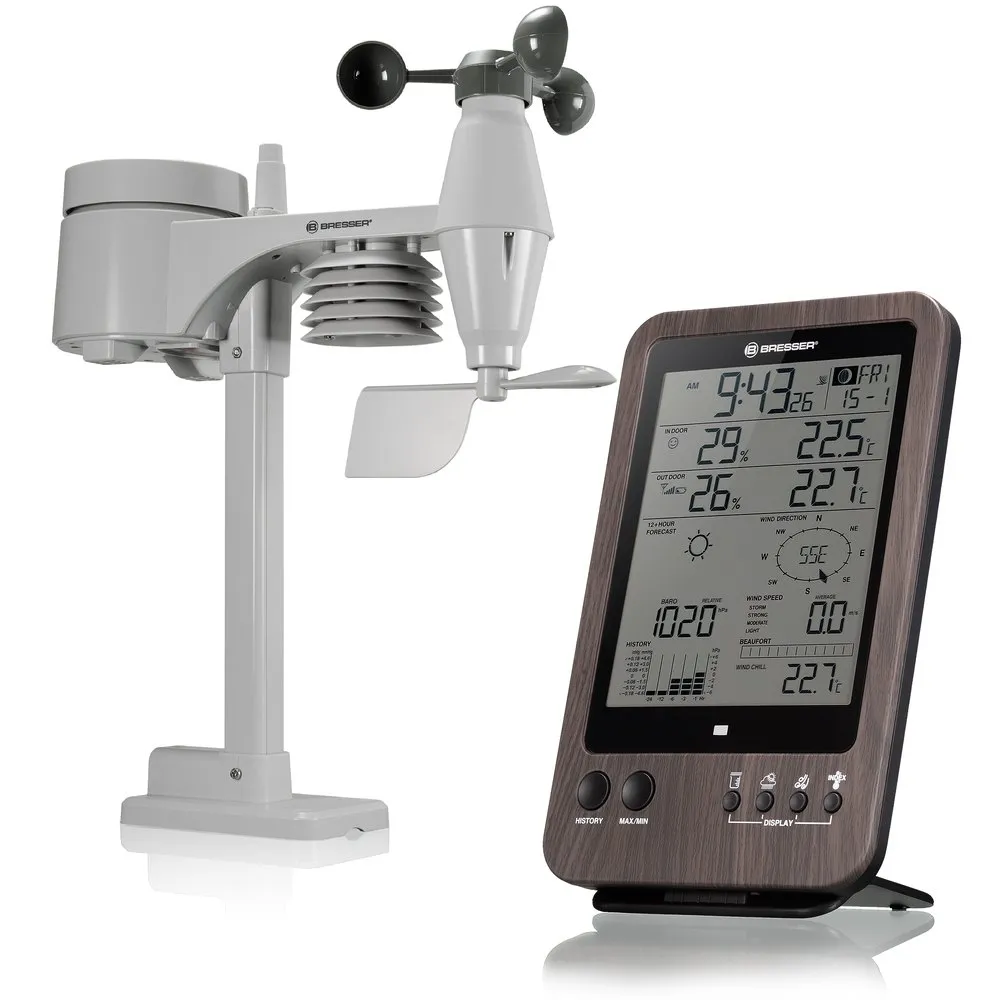 Bresser Wtw Center 5-in-1 Wetterstation, Black, One Size, EU Plug 220V Bresser Wtw Center 5-in-1 Wetterstation, Black, One Size, EU Plug 220V