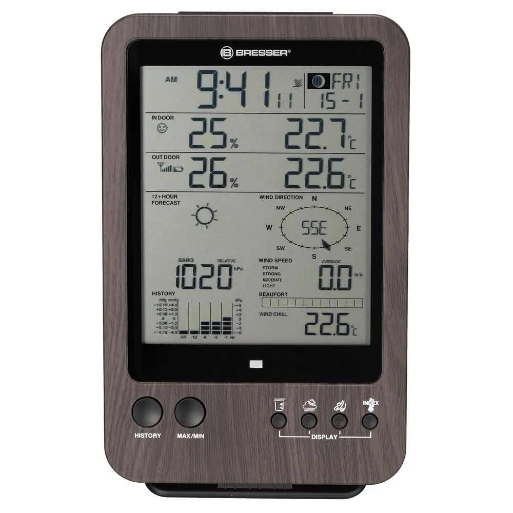Bresser Wtw Center 5-in-1 Wetterstation, Black, One Size, EU Plug 220V Bresser Wtw Center 5-in-1 Wetterstation, Black, One Size, EU Plug 220V