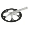 Brn Fixed Guard Kurbelgarnitur, Black / silver, 170mm, 46t