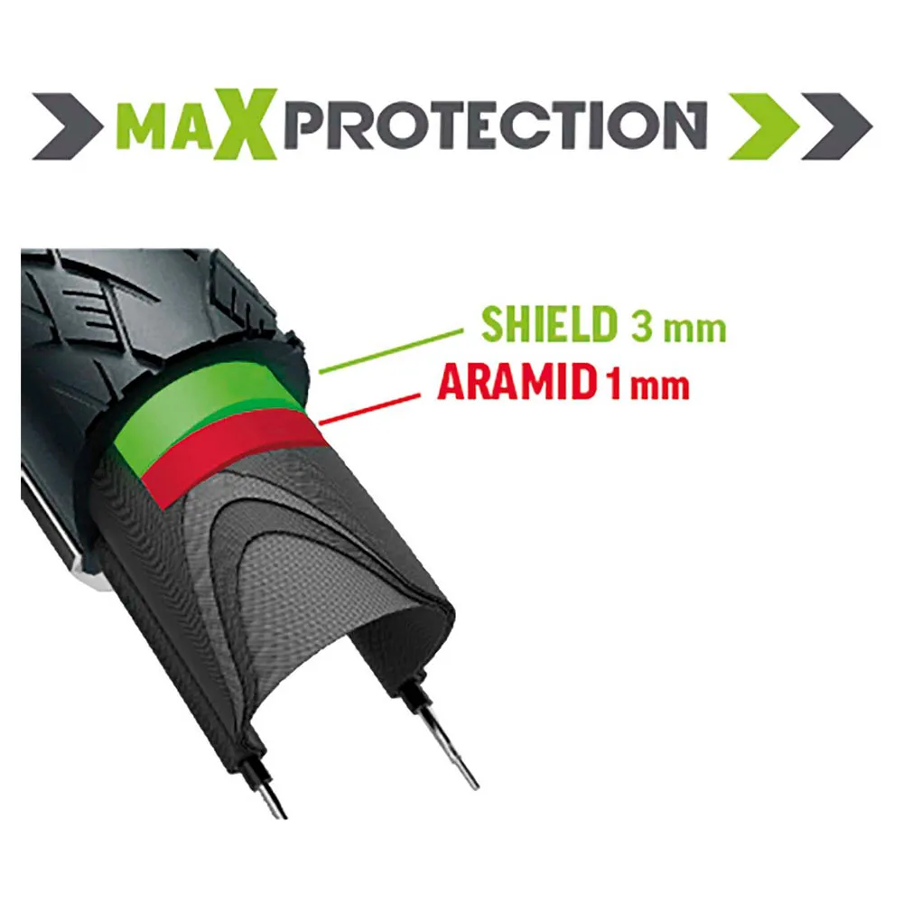 Brn Max Protection 26´´ X 1.75 Steifer Urbanreifen, Black, 26" x 1.75 Brn Max Protection 26´´ X 1.75 Steifer Urbanreifen, Black, 26" x 1.75
