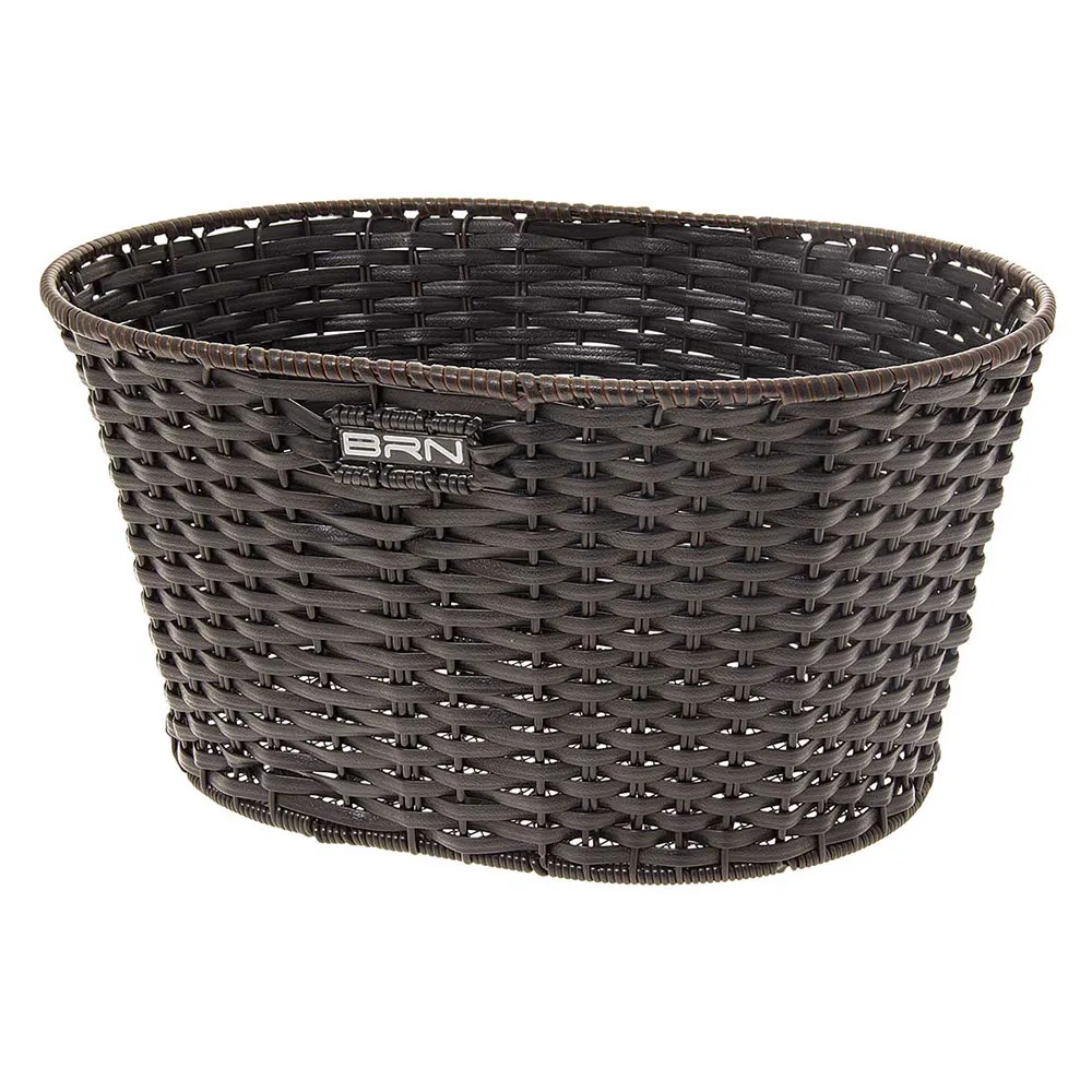 Brn Vintage Eco Leather Oval Korb