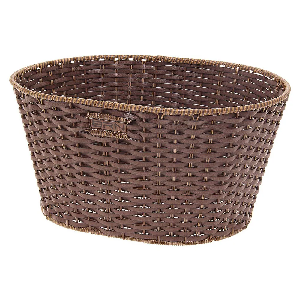 Brn Vintage Eco Leather Oval Korb