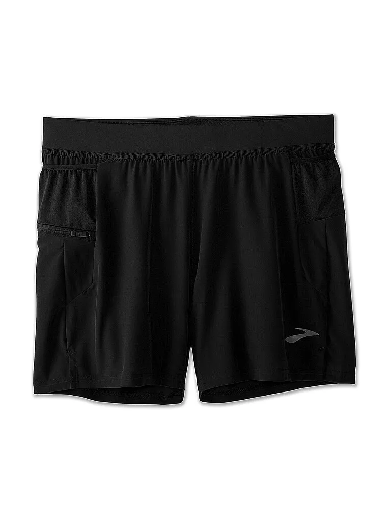 Brooks Herren Laufshort Trail Sherpa 5 2in1, Schwarz Brooks Herren Laufshort Trail Sherpa 5 2in1, Schwarz