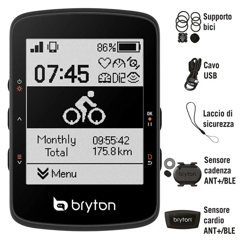 Bryton Rider 460d Fahrradcomputer, Black, One Size
