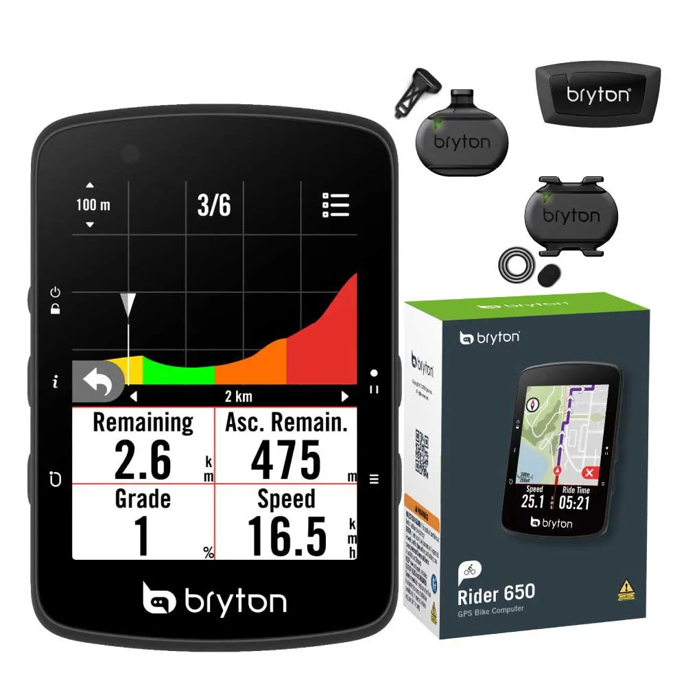 Bryton Rider 650 E Fahrradcomputer, Black, One Size Bryton Rider 650 E Fahrradcomputer, Black, One Size