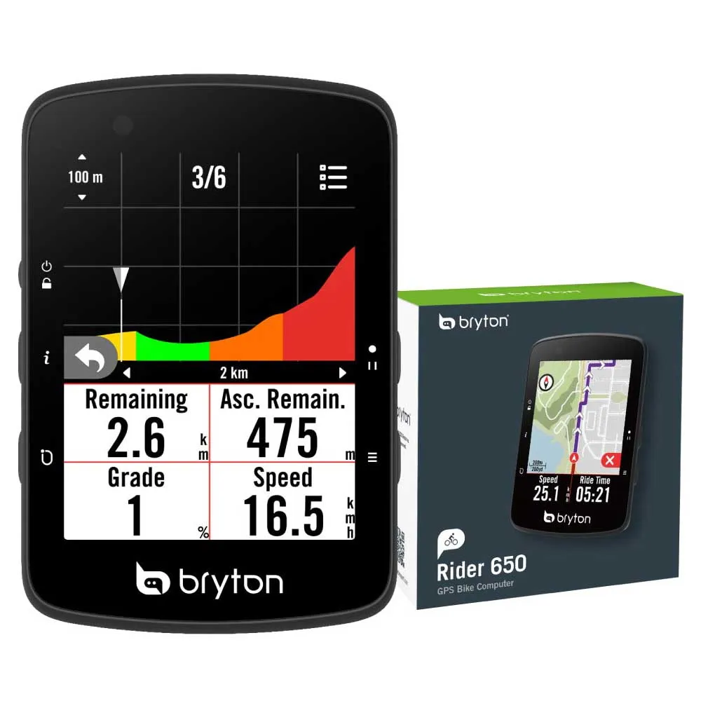 Bryton Rider 650 E Fahrradcomputer, Black, One Size Bryton Rider 650 E Fahrradcomputer, Black, One Size