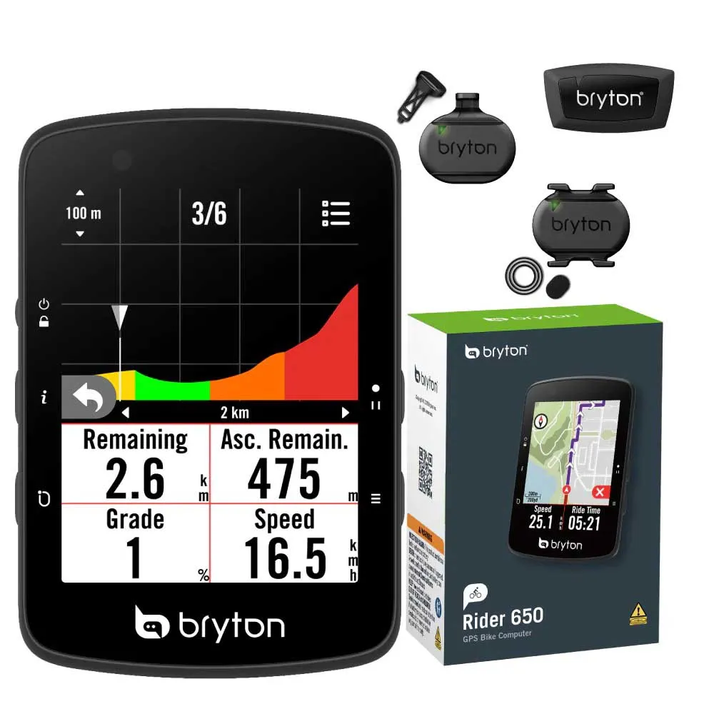 Bryton Rider 650 T Fahrradcomputer, Black, One Size Bryton Rider 650 T Fahrradcomputer, Black, One Size