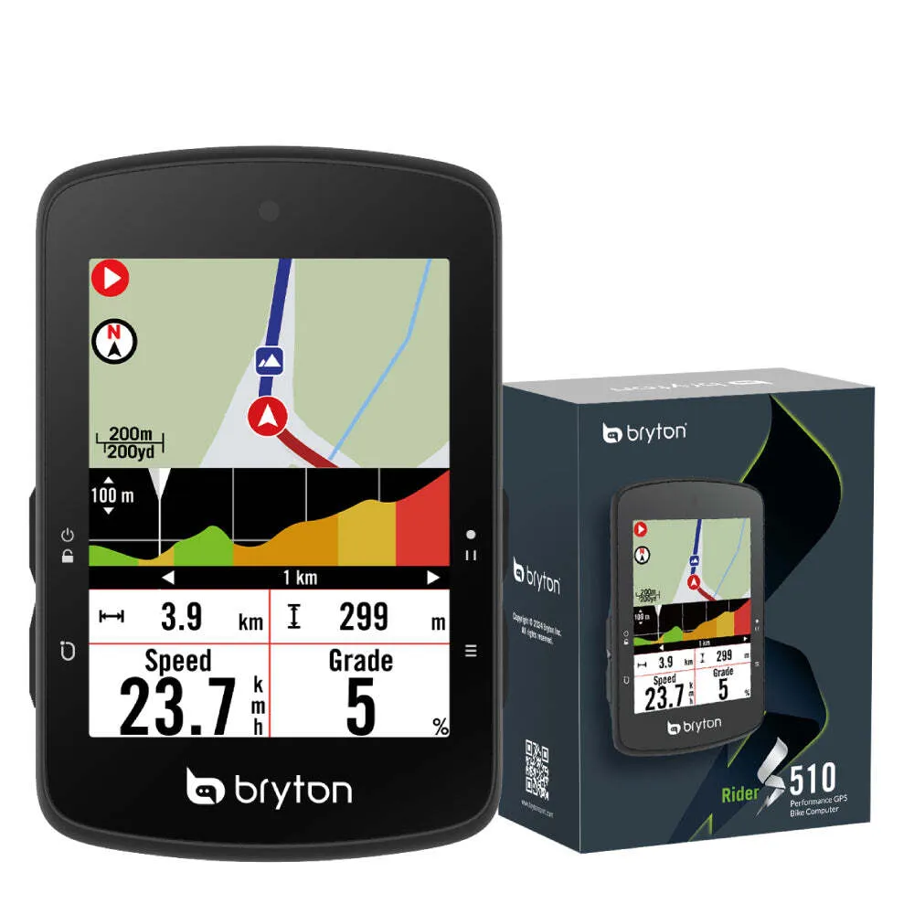 Bryton Rider S510e Fahrradcomputer, Black, One Size Bryton Rider S510e Fahrradcomputer, Black, One Size