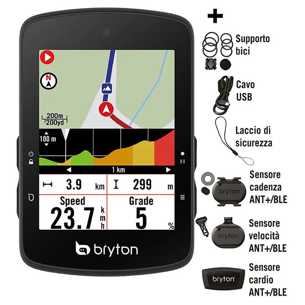 Bryton Rider S510t Fahrradcomputer, Black, One Size Bryton Rider S510t Fahrradcomputer, Black, One Size