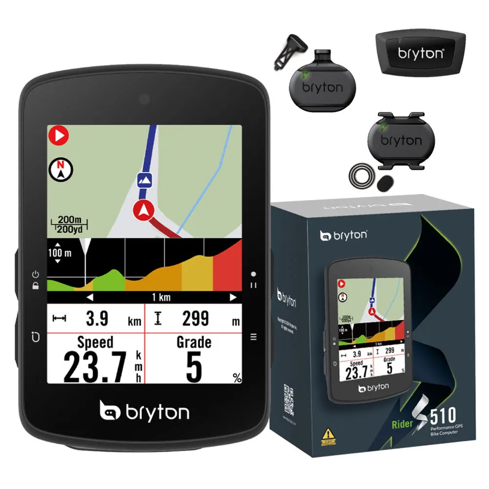 Bryton Rider S510t Fahrradcomputer, Black, One Size Bryton Rider S510t Fahrradcomputer, Black, One Size