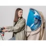 BUB-UP Sonnenschutz Und Regenschutz Für Kinderfahrradsitz, Blue / white, One Size