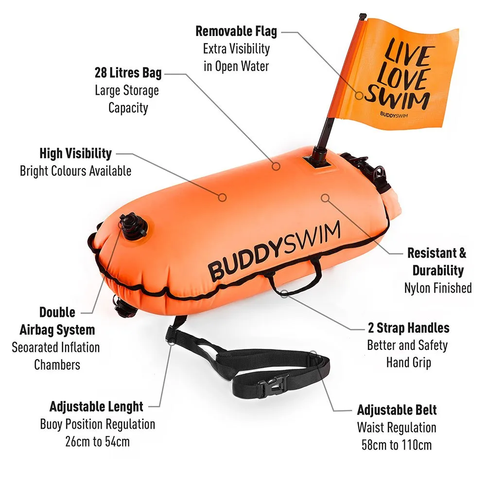 Buddyswim Boje Mit Flagge 28l, Orange