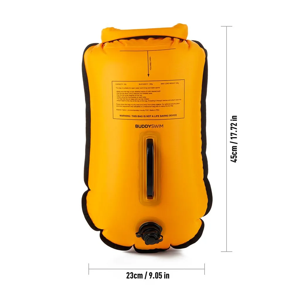 Buddyswim Caution Swimmer At Work Boje 20l, Yellow Buddyswim Caution Swimmer At Work Boje 20l, Yellow