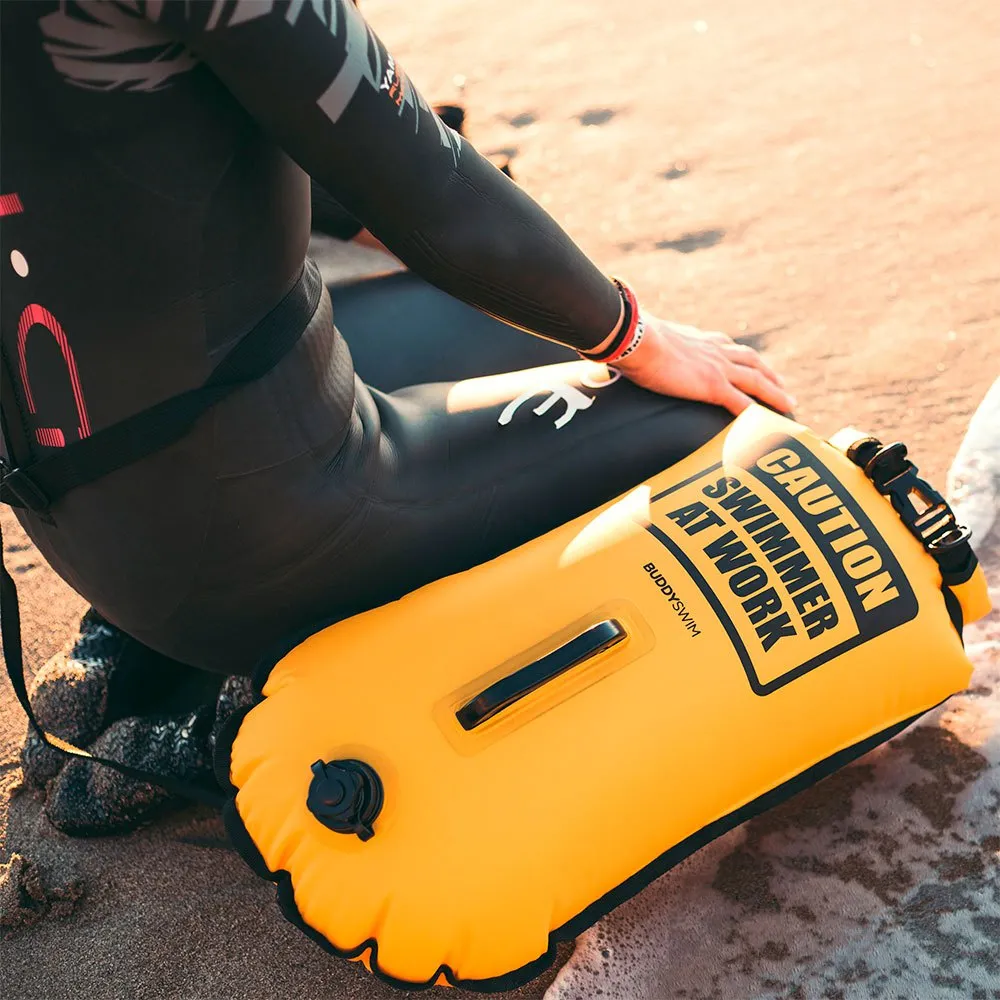 Buddyswim Caution Swimmer At Work Boje 28l, Yellow Buddyswim Caution Swimmer At Work Boje 28l, Yellow