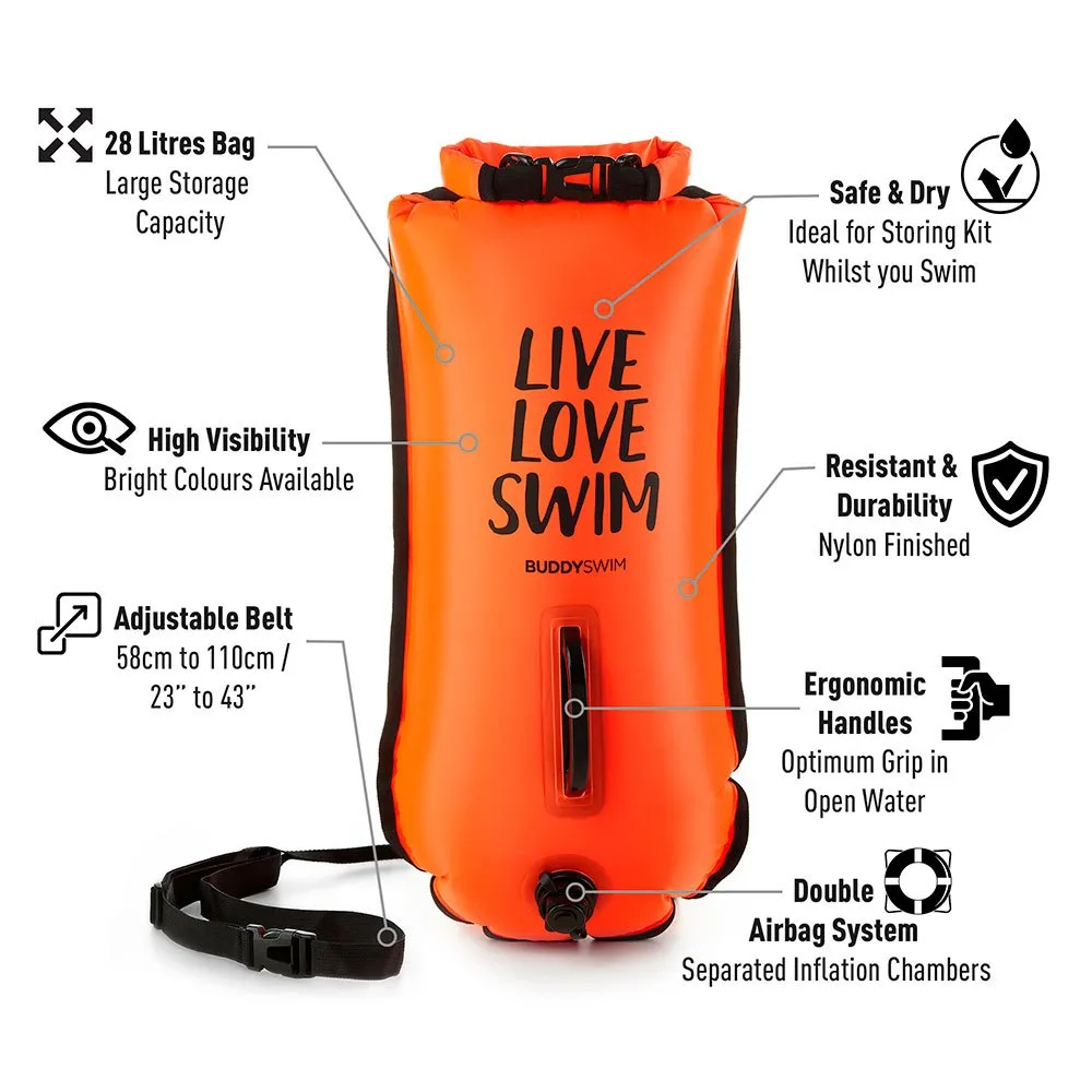 Buddyswim Live Love Swim Boje 28l, Orange Buddyswim Live Love Swim Boje 28l, Orange