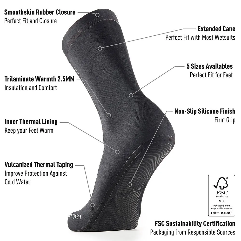 Buddyswim Trilaminate Warmth 2.5 Mm Neoprene Neoprenschuhe Buddyswim Trilaminate Warmth 2.5 Mm Neoprene Neoprenschuhe