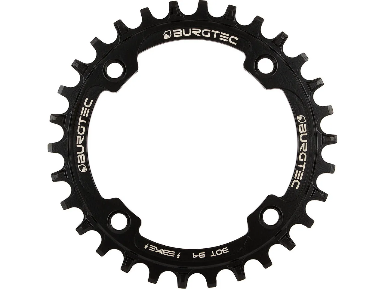 Burgtec 94 mm BCD E-Bike Stahl Thick Thin Kettenblatt, Schwarz Burgtec 94 mm BCD E-Bike Stahl Thick Thin Kettenblatt, Schwarz