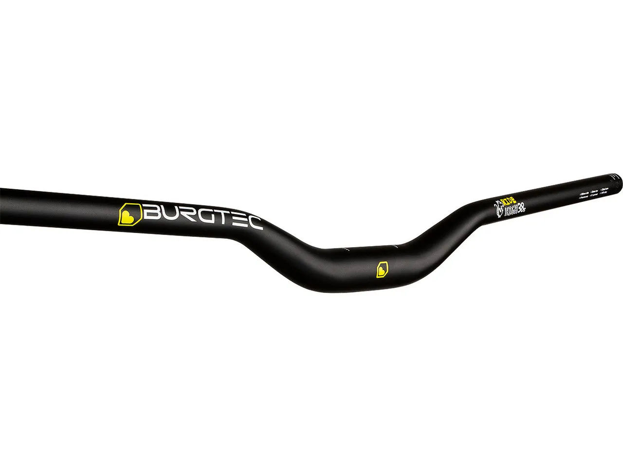 Burgtec Ride High Josh Bryceland Signature Alloy 35 38 mm Riser Lenker, Schwarz