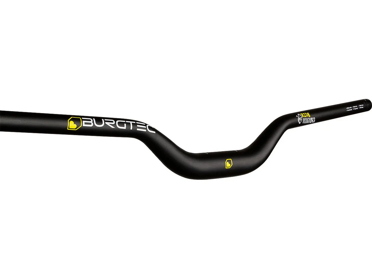 Burgtec Ride High Josh Bryceland Signature Alloy 35 50 mm Lenker, Black, 35mm, 800mm