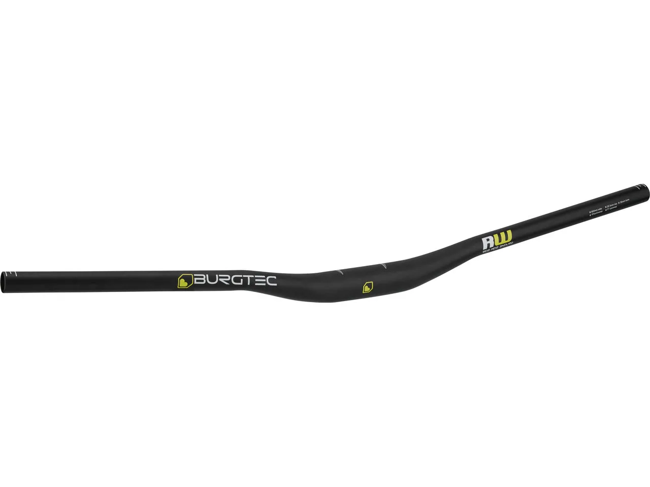 Burgtec Ride Wide Enduro 35 22.5 mm Riser Lenker, Black, 800mm 9° Burgtec Ride Wide Enduro 35 22.5 mm Riser Lenker, Black, 800mm 9°
