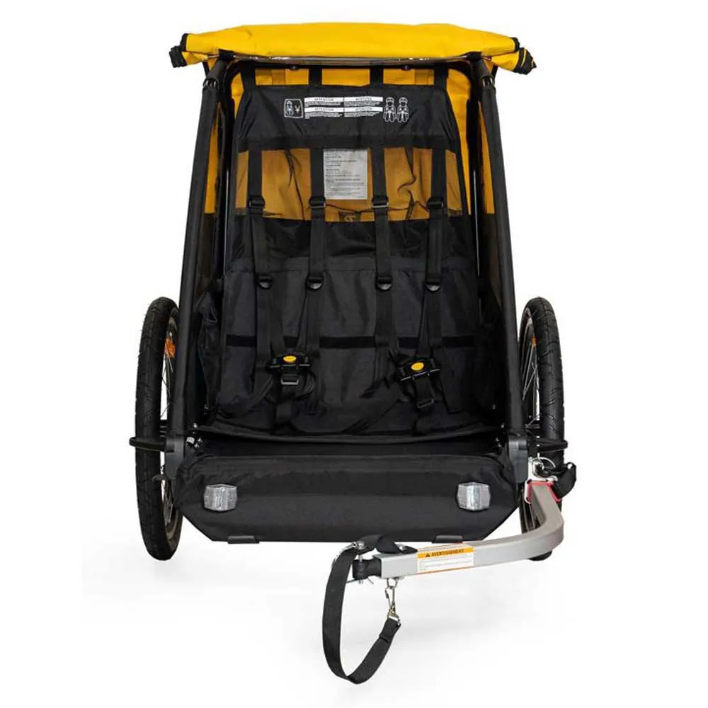 Burley Bee Two Seater Trailer, Black / yellow, Max 45kg Burley Bee Two Seater Trailer, Black / yellow, Max 45kg