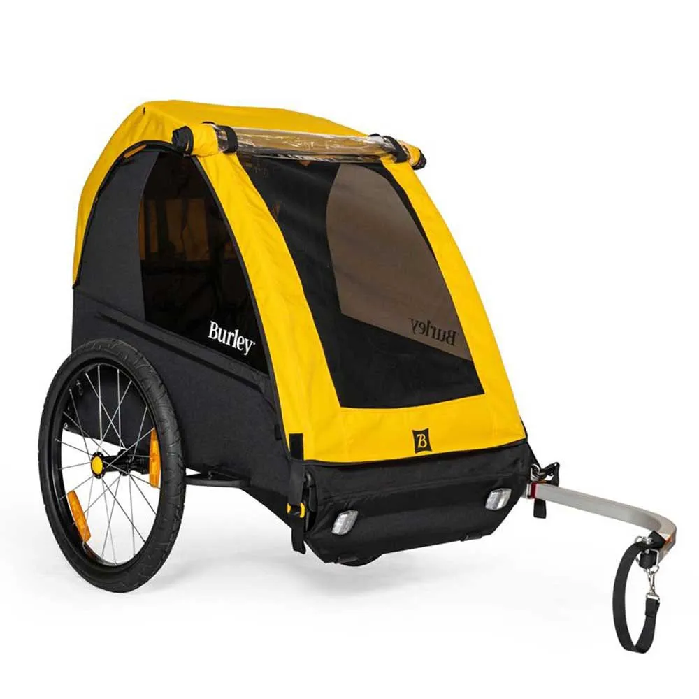 Burley Bee Two Seater Trailer, Black / yellow, Max 45kg Burley Bee Two Seater Trailer, Black / yellow, Max 45kg