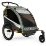 Burley D´lite X Doble Fahrradanhänger, Green carbon, Max 34kg